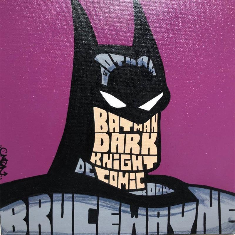 Peinture BATMAN DARKNIGHT COMIC par Cmon Carré d artistes