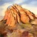 Painting Sedona 46 by Seruch Capouillez Isabelle | Painting Figurative Landscapes Watercolor