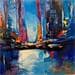 Painting Winter lights 2 by Bond Tetiana | Painting Figurative Oil