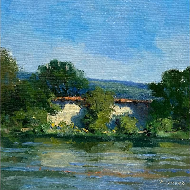Painting Mur du canal . Haute-Provence by Giroud Pascal | Painting Figurative Oil