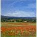 Painting Coquelicots vers Roussillon by Giroud Pascal | Painting Figurative Oil Landscapes