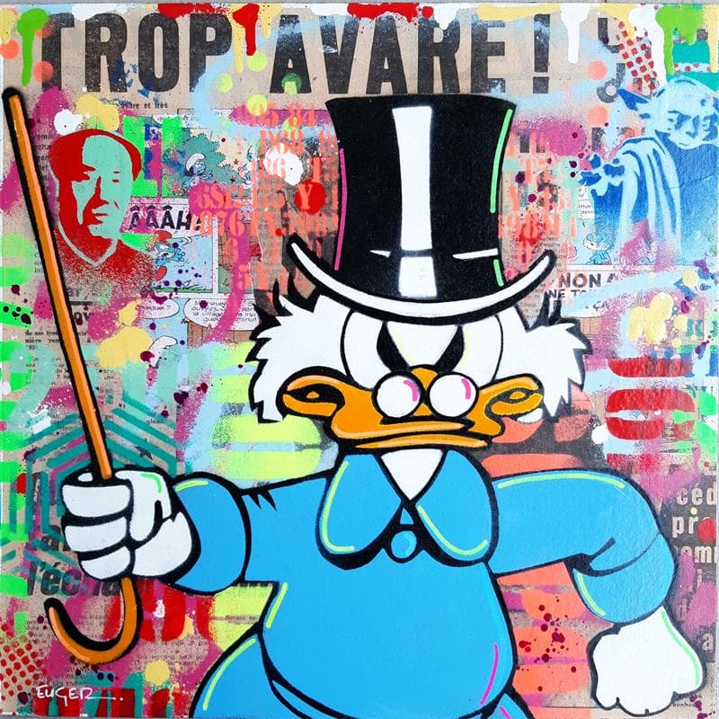 Painting Trop avare by Euger Philippe | Painting Pop-art Acrylic, Graffiti Pop icons