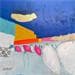 Peinture Bouées du port St Martin par Lau Blou | Tableau Art Singulier Mixte minimaliste