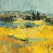Peinture L'été en Provence par Vaudron | Tableau Figuratif Paysages Gouache
