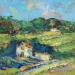 Gemälde La petite Chapelle von Vaudron | Gemälde Figurativ Landschaften Öl Gouache