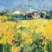 Gemälde Les blés von Vaudron | Gemälde Figurativ Landschaften Öl Gouache