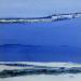 Painting BLEU II by Marteau Frederique | Painting Abstract Landscapes Oil