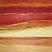 Painting CHALEUR DU DESERT by Marteau Frederique | Painting Abstract Landscapes Oil