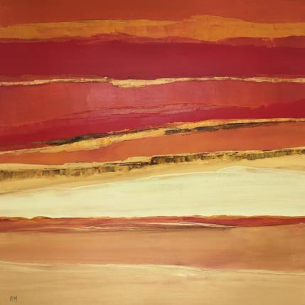 Gemälde CHALEUR DU DESERT von Marteau Frederique | Gemälde Abstrakt Öl Landschaften
