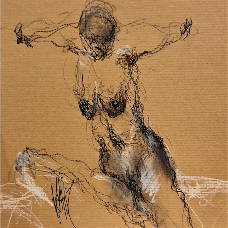 Painting Valérie by Sahuc François | Painting Figurative Acrylic Nude