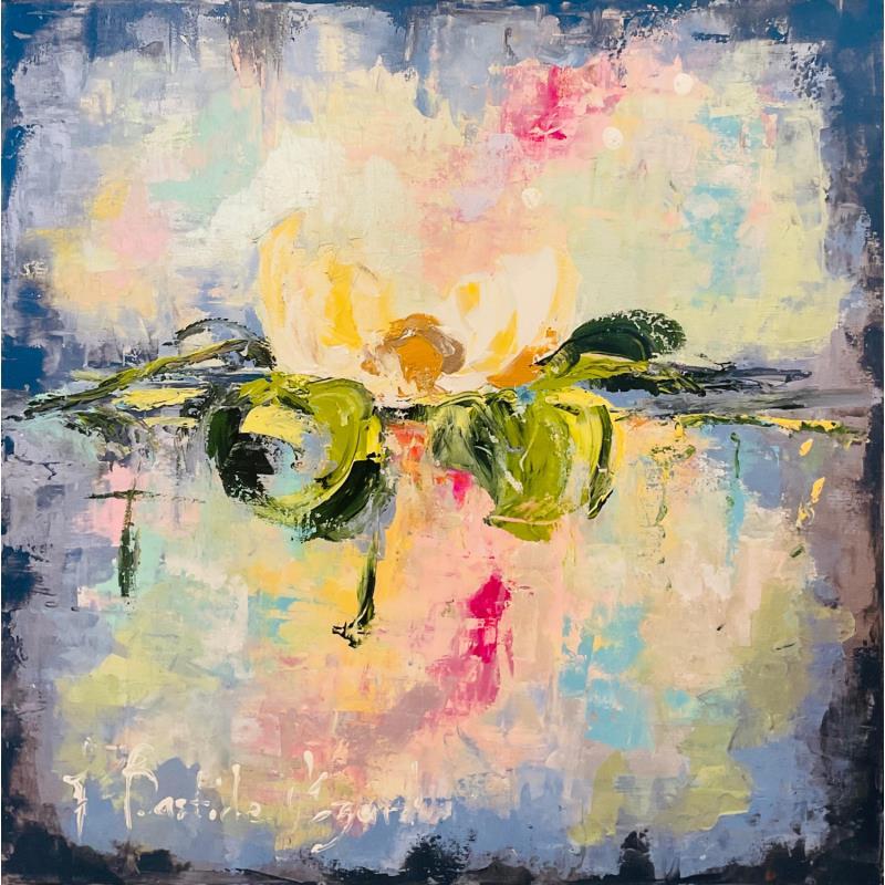 Painting La Discrète by Bastide d´Izard Armelle | Painting Abstract Acrylic Landscapes