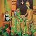 Painting Les étudiantes by Sundblad Silvina | Painting Figurative Life style Oil Acrylic