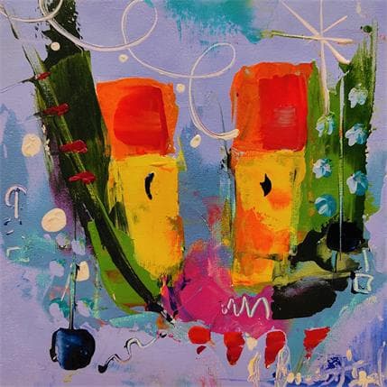 Painting ANNONCE DU PRINTEMPS by Bastide d´Izard Armelle | Painting Abstract Acrylic Landscapes