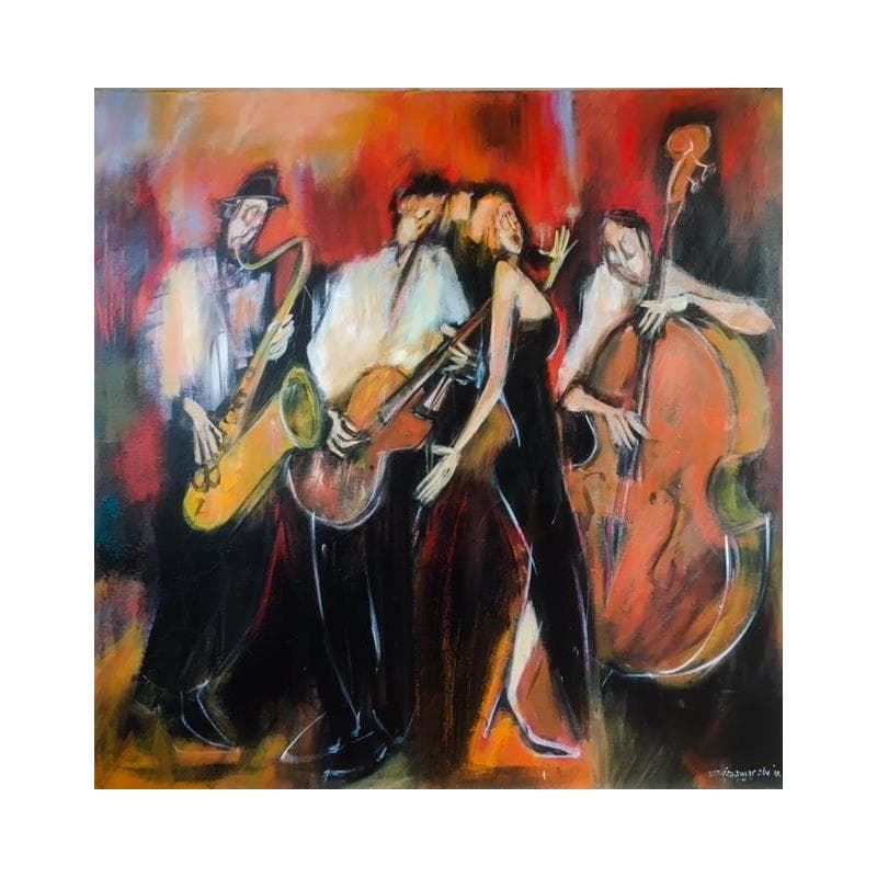 Painting La dame en noir by Signamarcheix Bernard | Painting Figurative Mixed Life style