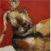 Painting Delphine by Sahuc François | Painting Figurative Nude Acrylic