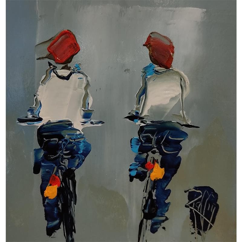 Painting Tous les deux by Raffin Christian | Painting Figurative Oil Life style