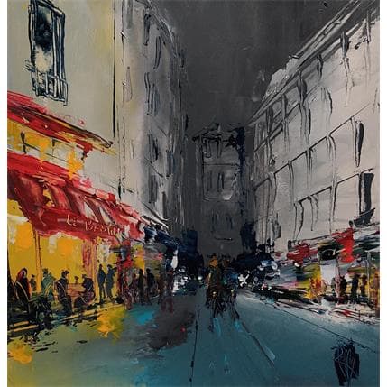 Painting SOIR EN VILLE by Raffin Christian | Painting Figurative Oil Life style
