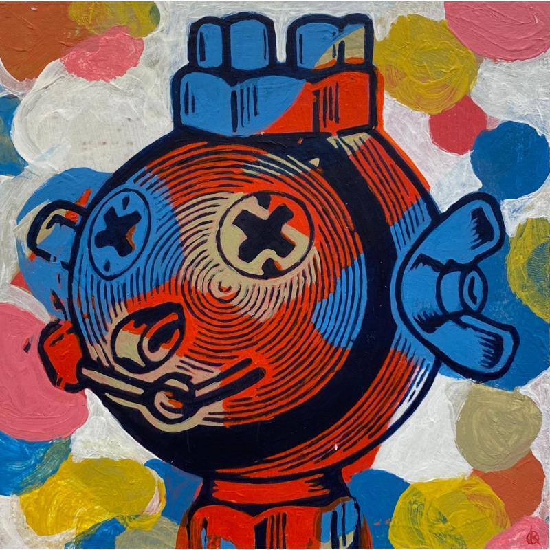 Painting Robot by Okuuchi Kano  | Painting Pop-art Pop icons Cardboard