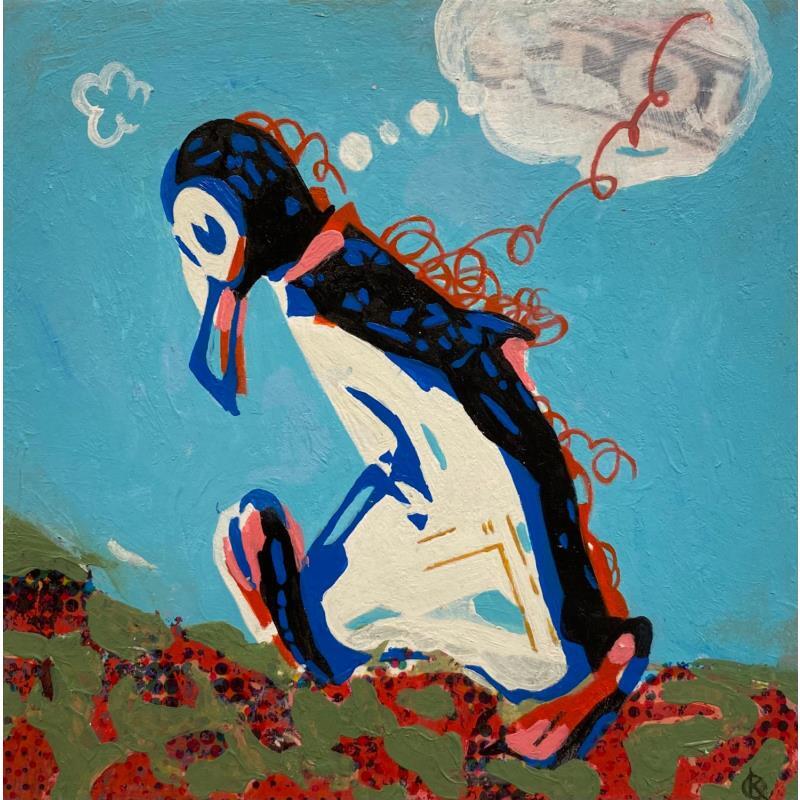 Gemälde Rumination von Okuuchi Kano  | Gemälde Pop-Art Pop-Ikonen Tiere Pappe