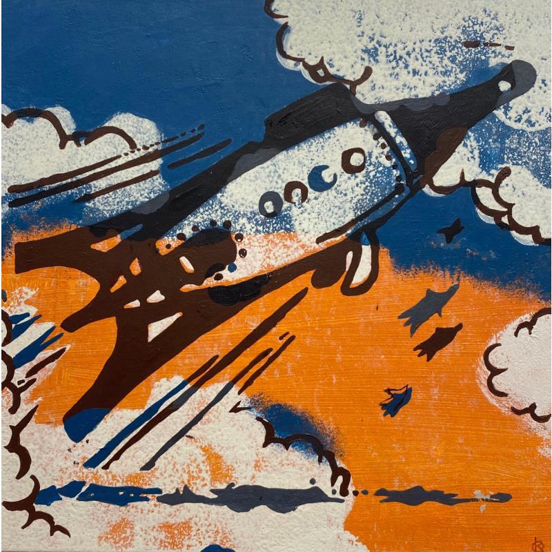 Painting Spaceship by Okuuchi Kano  | Painting Pop-art Pop icons Cardboard