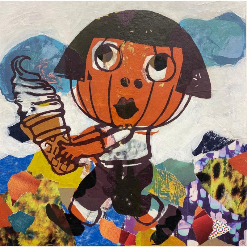 Gemälde Icecream von Okuuchi Kano  | Gemälde Pop-Art Acryl, Pappe Pop-Ikonen