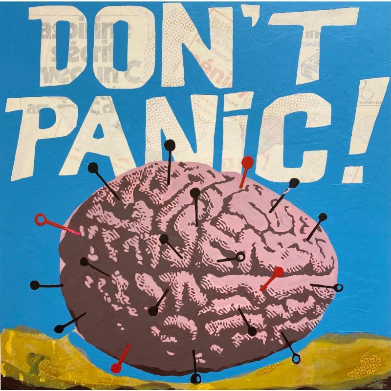 Painting Don't panic! by Okuuchi Kano  | Painting Pop-art Acrylic, Cardboard Pop icons