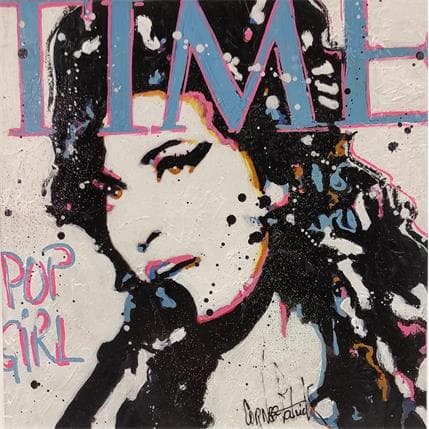 Painting Amy pop girl by Cornée Patrick | Painting Pop art Acrylic, Mixed Pop icons, Portrait