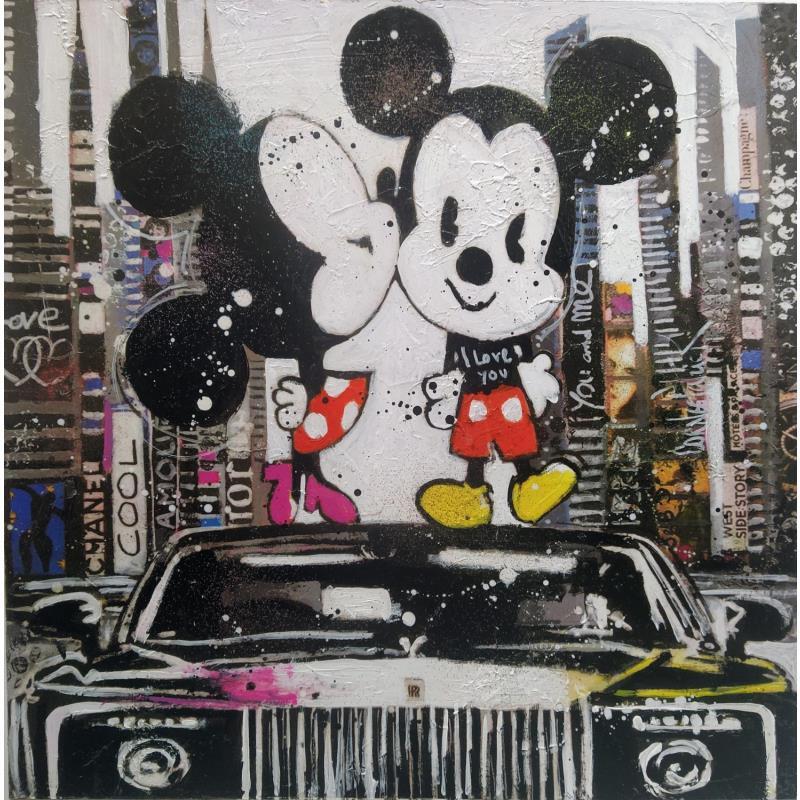 Painting Mickey and Minnie with Royce Rolls by Cornée Patrick | Painting Pop-art Pop icons