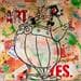 Gemälde Obelix von Kikayou | Gemälde Pop-Art Pop-Ikonen Graffiti Pappe