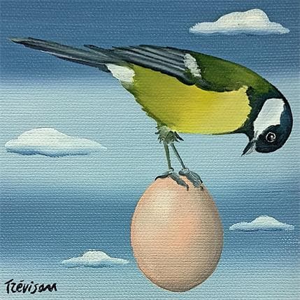 Painting Balance by Trevisan Carlo | Painting Surrealist Oil Animals