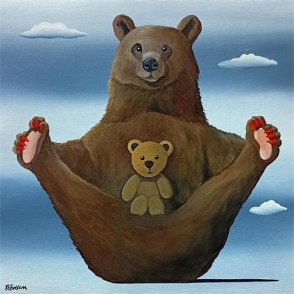 Peinture Mother bear par Trevisan Carlo | Tableau Surréaliste Huile animaux