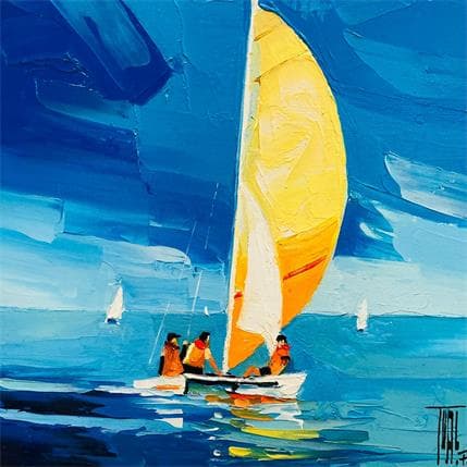 Painting Plaisir de l'ocean by Tual Pierrick | Painting Figurative Oil Pop icons, Portrait