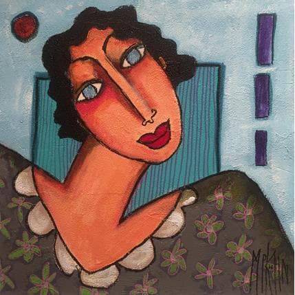 Painting Osanne by Kuhn Marie Pierre | Painting Naive art Acrylic Portrait