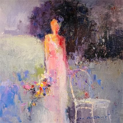 Painting White chair by Petras Ivica | Painting Figurative Oil Pop icons, Portrait