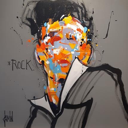 Painting Rock by Jamin David | Painting Figurative Mixed Portrait