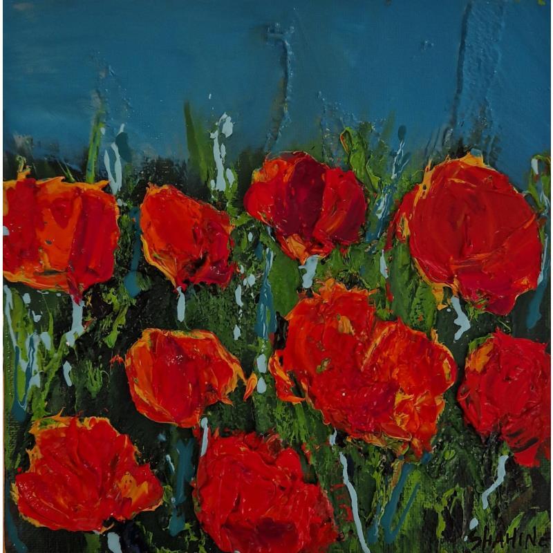 Peinture Coquelicots par Shahine | Tableau Figuratif Huile Icones Pop