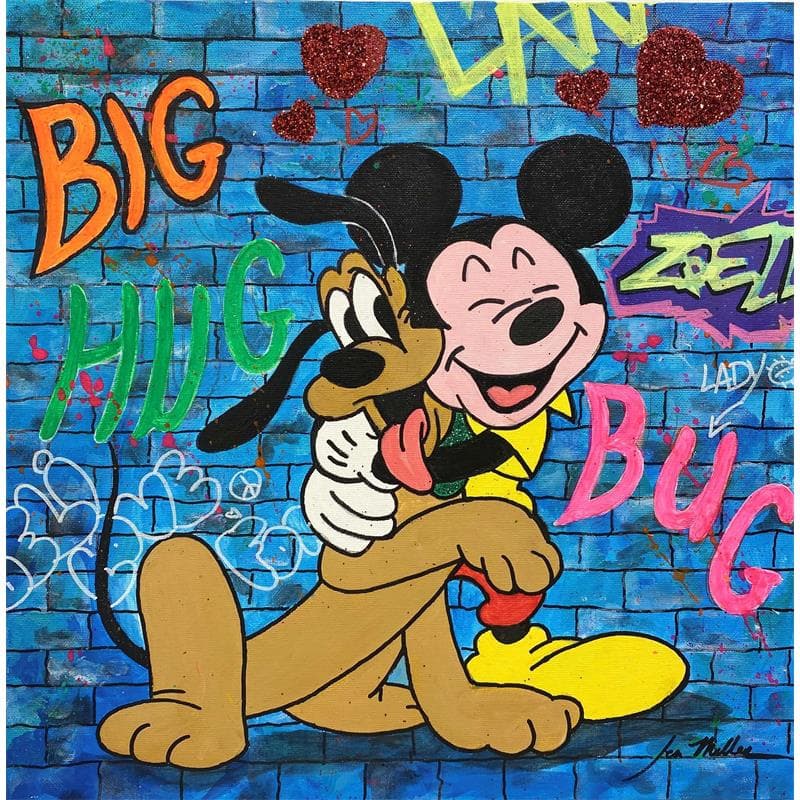 Peinture Big Hug Bug par Miller Jen  | Tableau Street Art Icones Pop