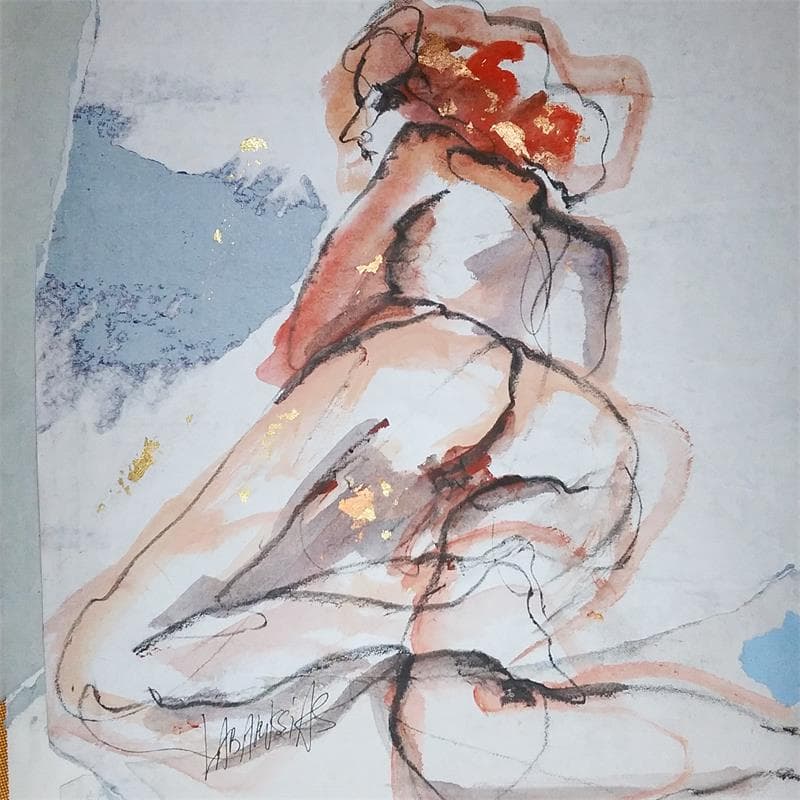 Painting Agrippine by Labarussias | Painting Figurative Nude