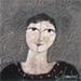 Peinture Violaine par Chambon | Tableau Figuratif Mixte Portraits