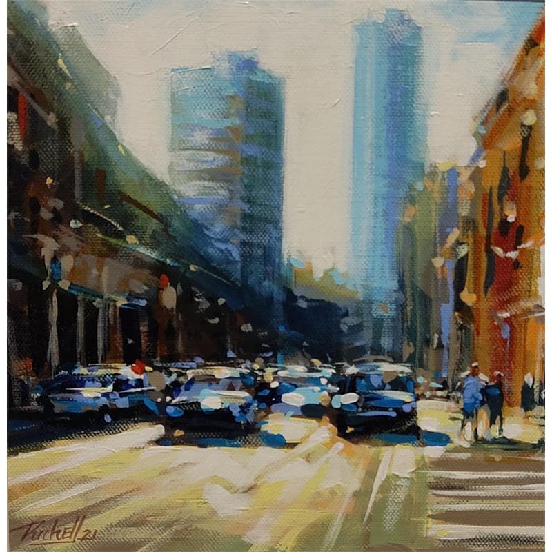 Painting New york XXIII by Castellon Richell | Painting Figurative Oil