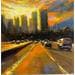 Gemälde New york IX von Castellon Richell | Gemälde Figurativ Urban Öl