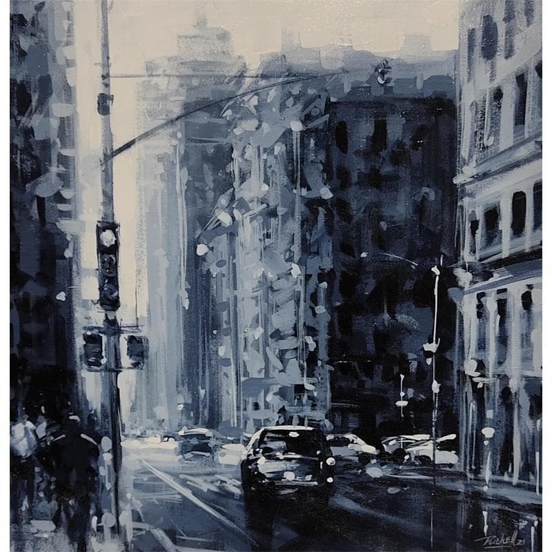 Painting New york IV by Castellon Richell | Painting Landscapes
