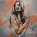 Peinture Glow the end par Graffmatt | Tableau Street Art Portraits Graffiti Acrylique