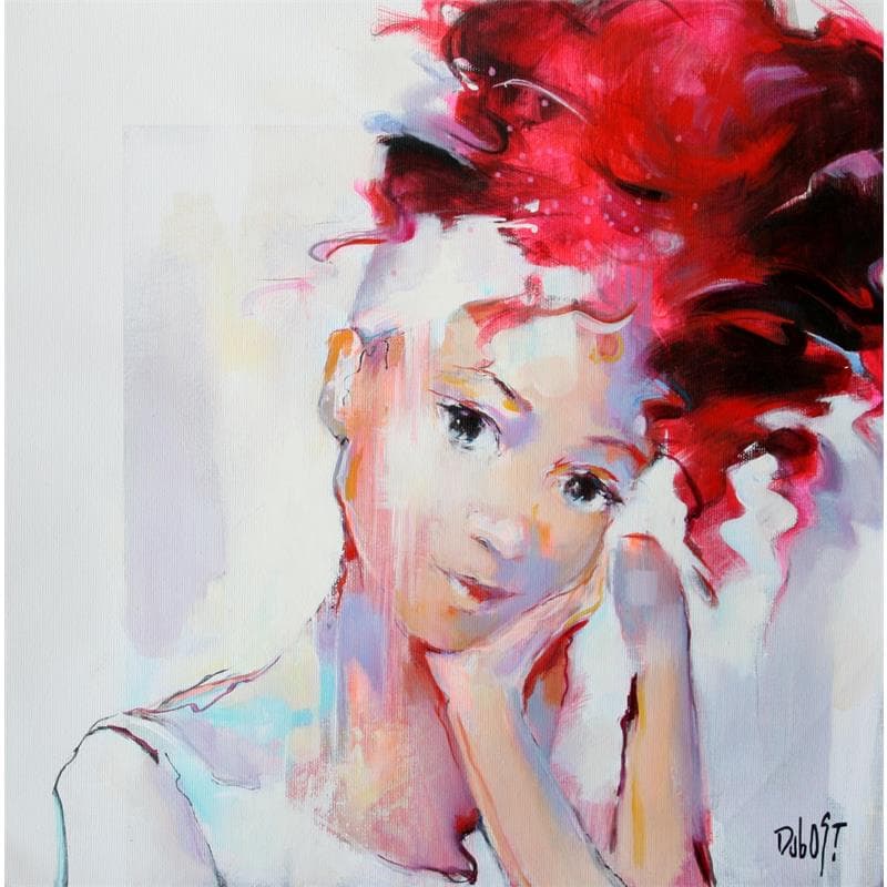 Painting Mademoiselle Nan by Dubost | Painting Figurative Portrait Oil