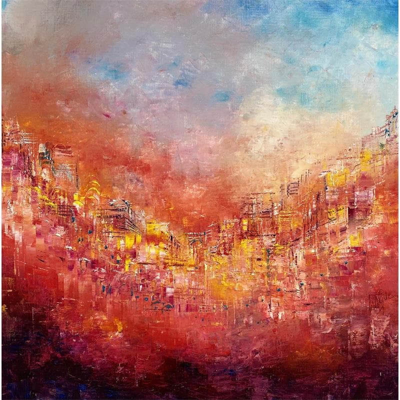 Painting Utopia by Levesque Emmanuelle | Painting Abstract Oil Urban