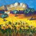 Gemälde Tournesols du Mont Ventoux von Sabourin Nathalie | Gemälde Öl