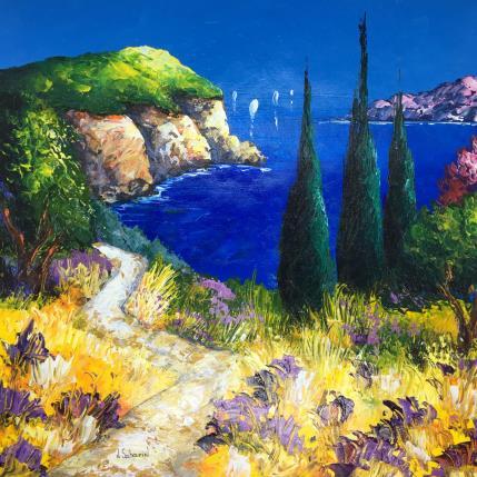 Painting Sentier Corse by Sabourin Nathalie | Painting  Oil