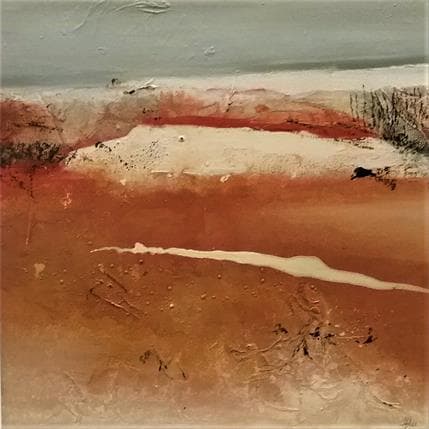 Painting Destin de terre 4 by Han | Painting Abstract Mixed Landscapes, Minimalist