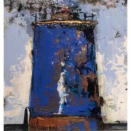 Peinture Faro azul par Villanueva Puigdelliura Natalia | Tableau Figuratif Huile Marine