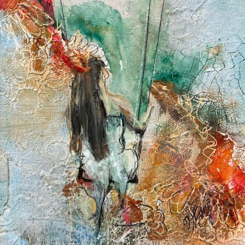 Painting Soleil levant by Bergeron Marie-Josée | Painting Figurative Life style Mixed